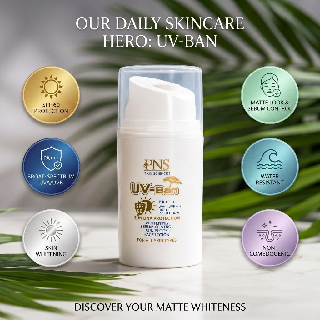 UV Ban Sunscreen & Sunblock SPF 60 PA+++ | Brightening & Matte Finish